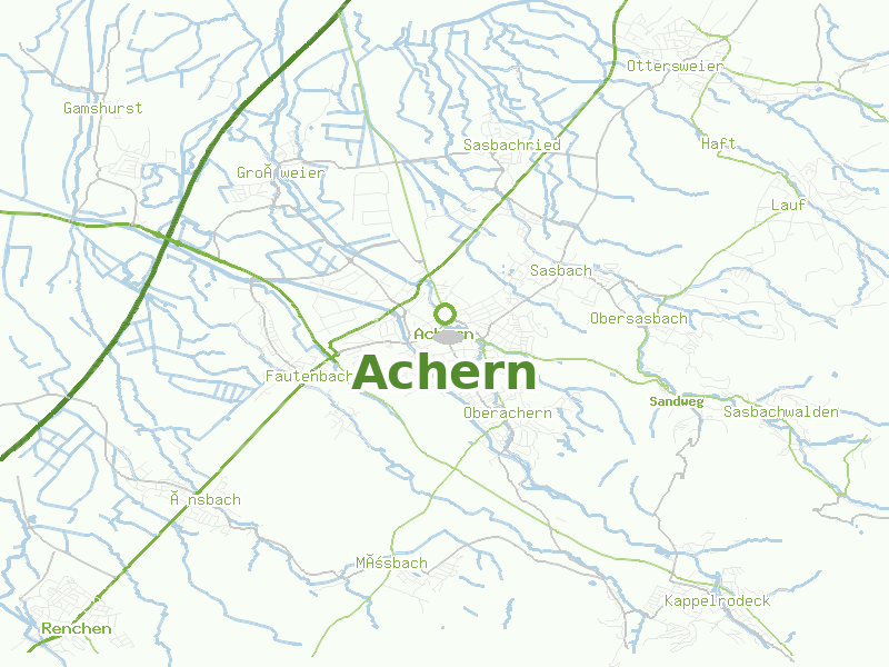 Karte von Achern