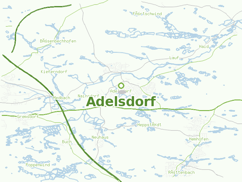 Karte von Adelsdorf