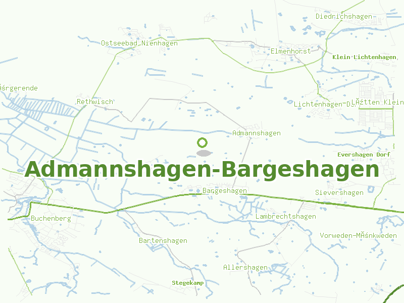 Karte von Admannshagen-Bargeshagen