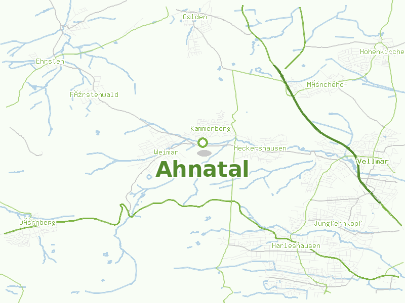 Karte von Ahnatal