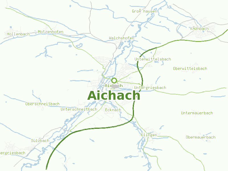 Karte von Aichach