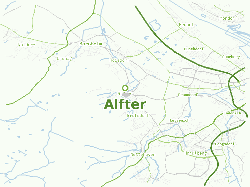 Karte von Alfter