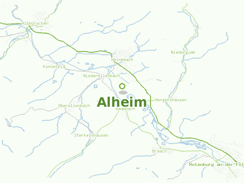 Karte von Alheim