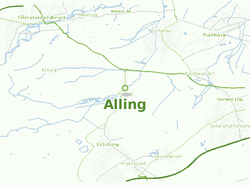 Karte von Alling