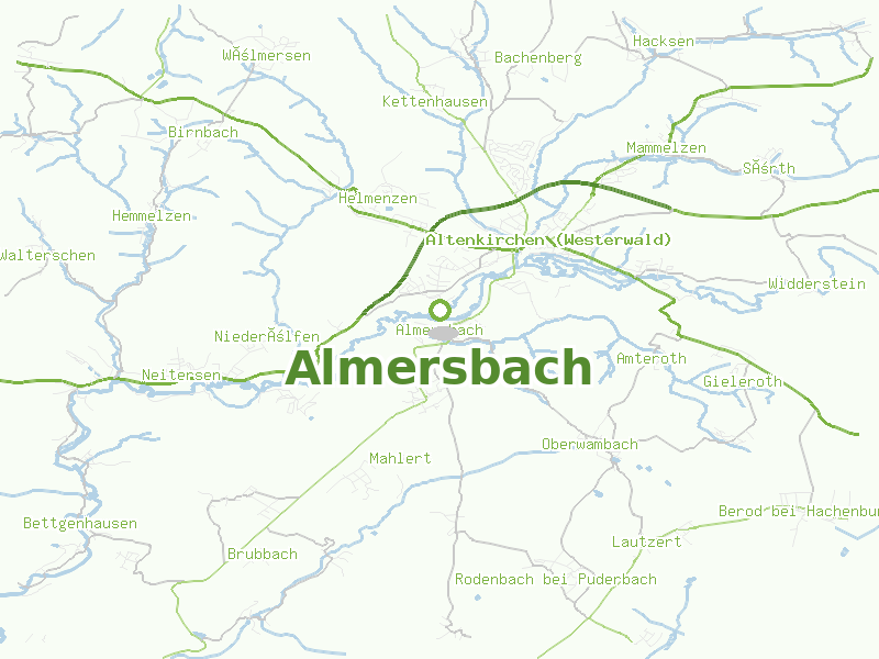 Karte von Almersbach
