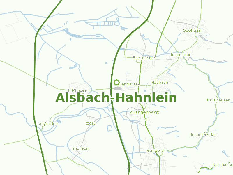 Karte von Alsbach-Hahnlein