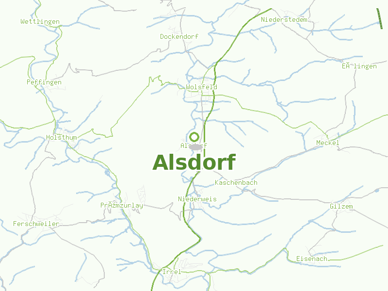 Karte von Alsdorf