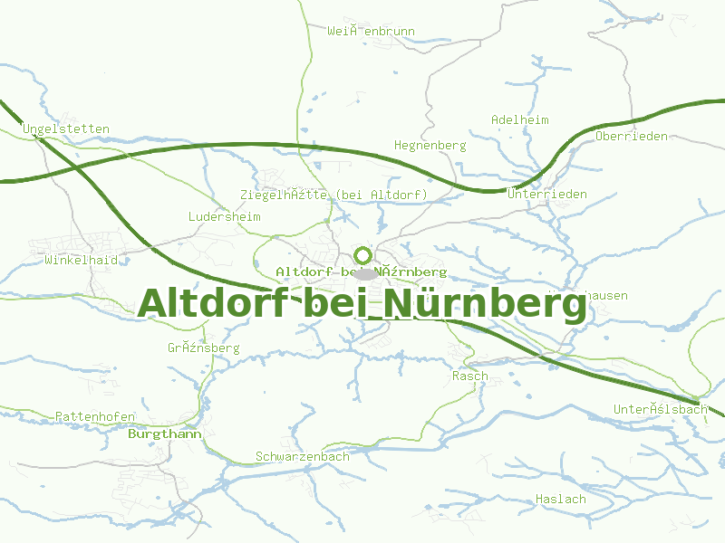 Karte von Altdorf bei Nürnberg