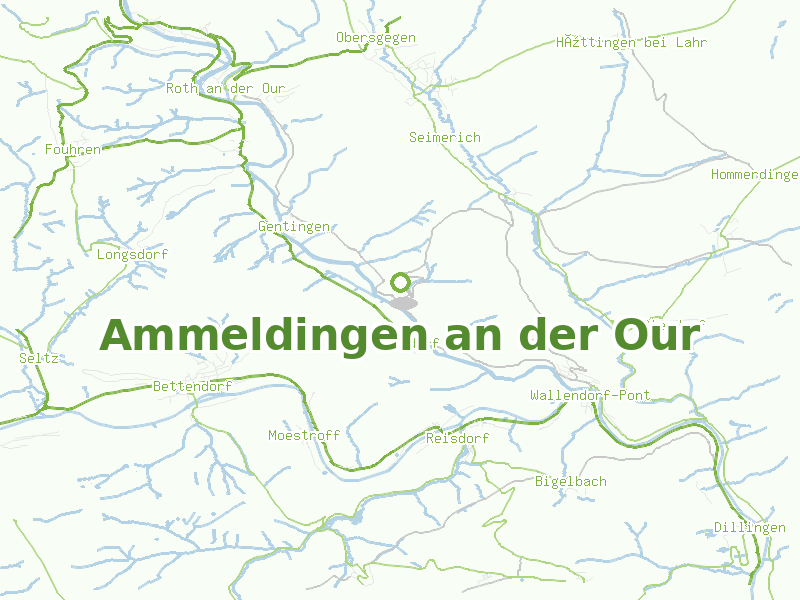 Karte von Ammeldingen an der Our