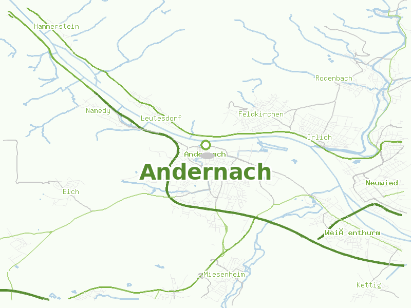 Karte von Andernach
