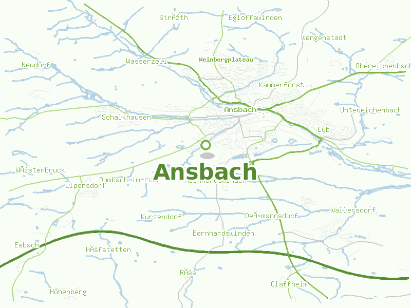 Karte von Ansbach