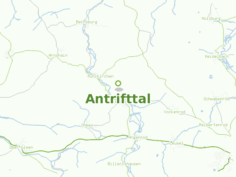 Karte von Antrifttal
