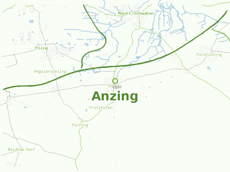 Karte von Anzing
