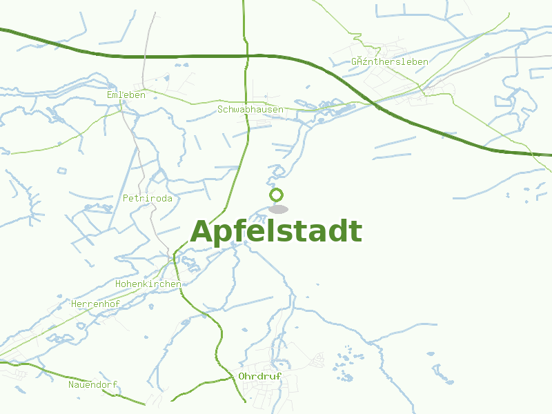 Karte von Apfelstadt