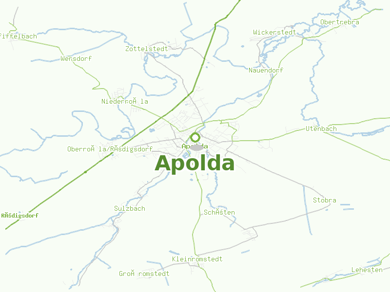 Karte von Apolda