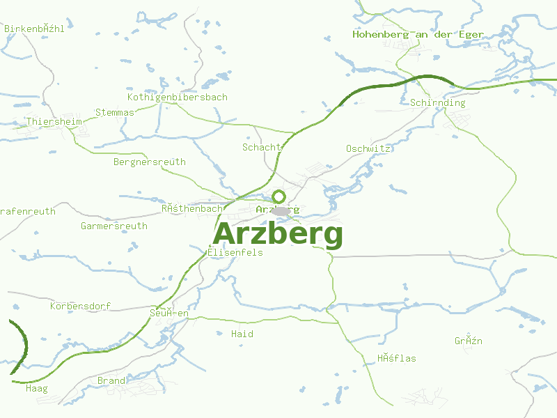 Karte von Arzberg