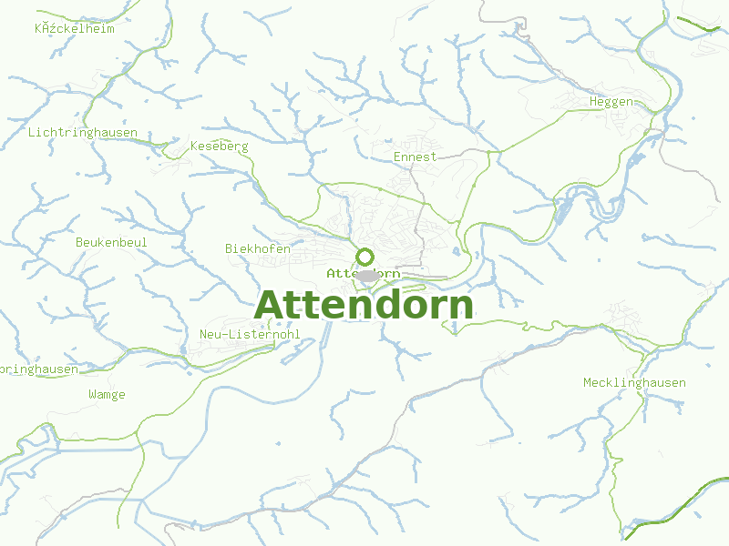 Karte von Attendorn