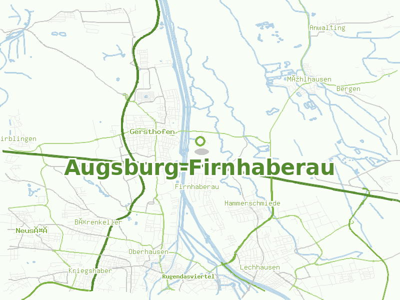 Karte von Augsburg-Firnhaberau