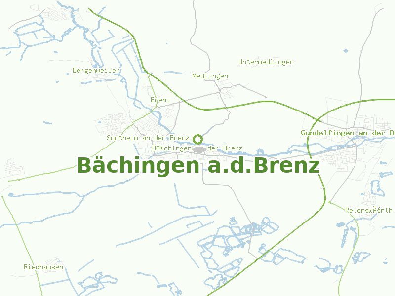 Karte von Bächingen a.d.Brenz