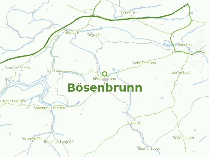 Karte von Bösenbrunn