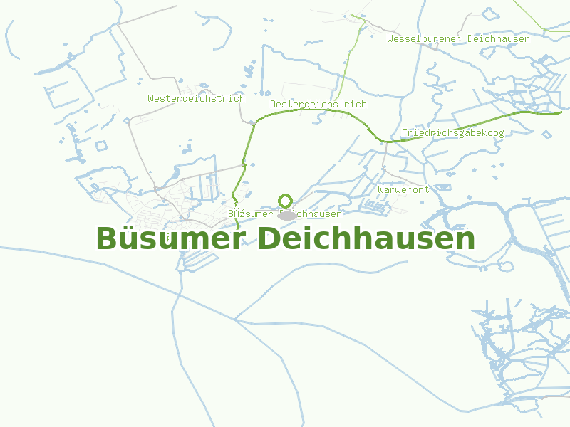 Karte von Büsumer Deichhausen