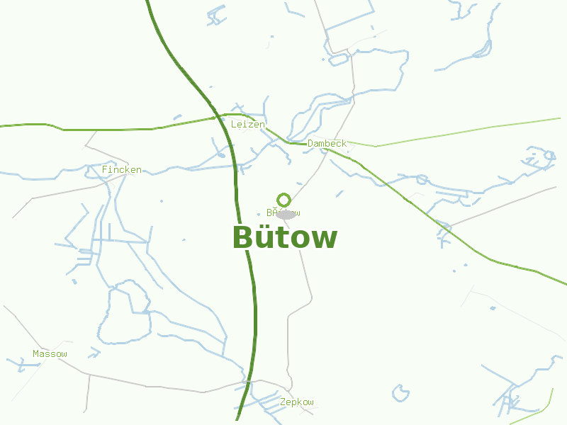 Karte von Bütow