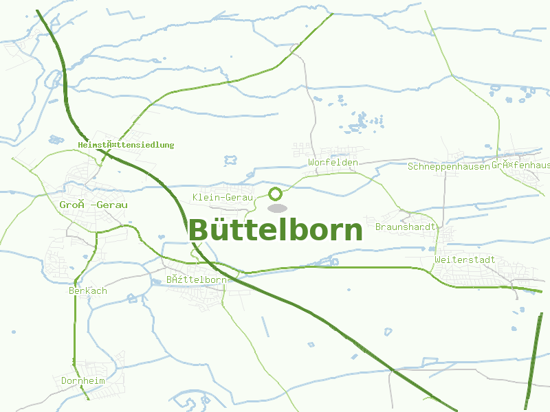 Karte von Büttelborn