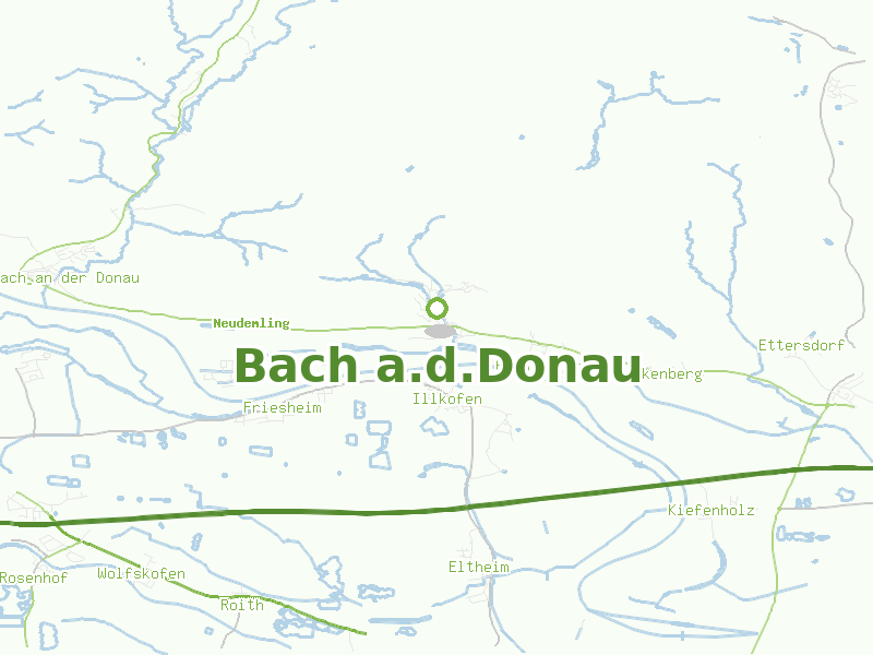 Karte von Bach a.d.Donau