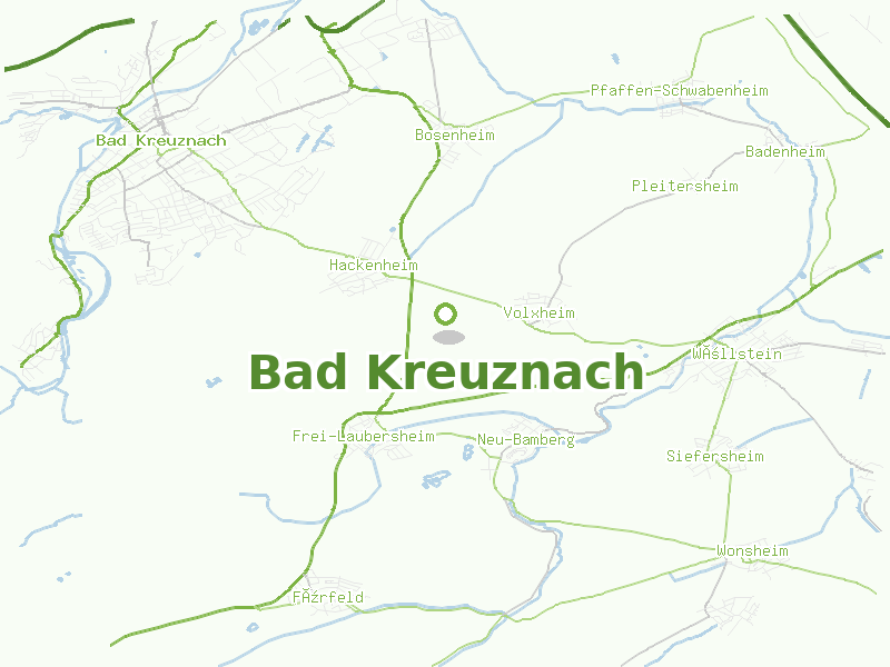 Karte von Bad Kreuznach