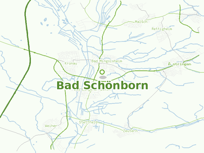 Karte von Bad Schönborn