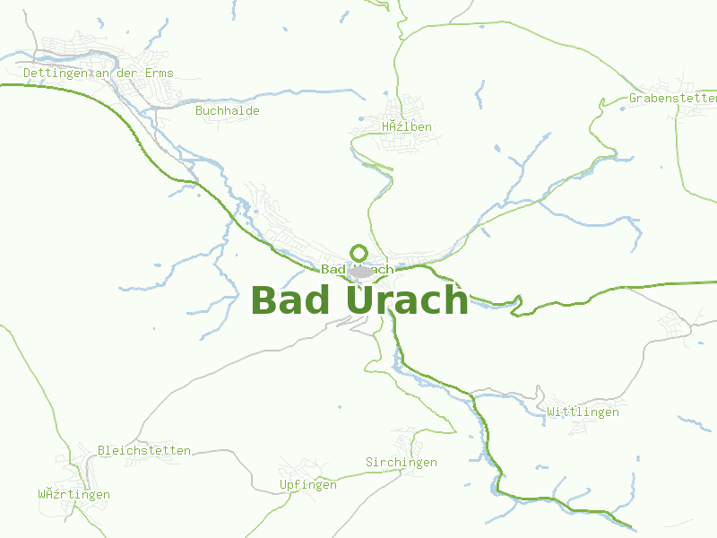 Karte von Bad Urach