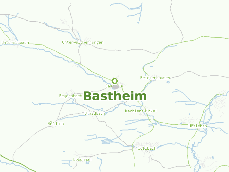 Karte von Bastheim