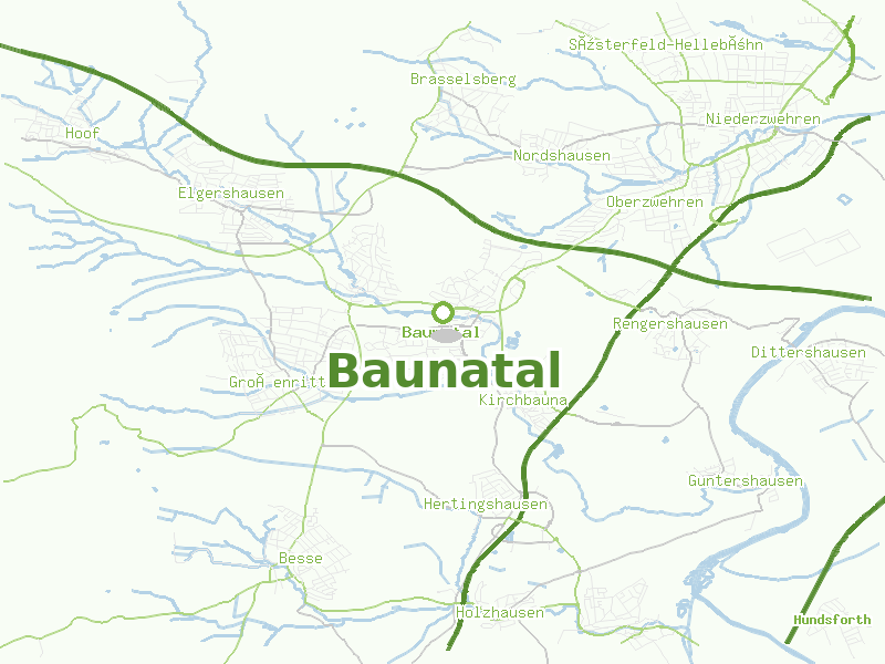 Karte von Baunatal