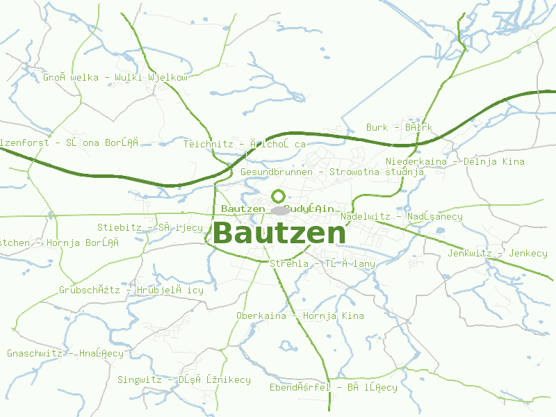 Karte von Bautzen