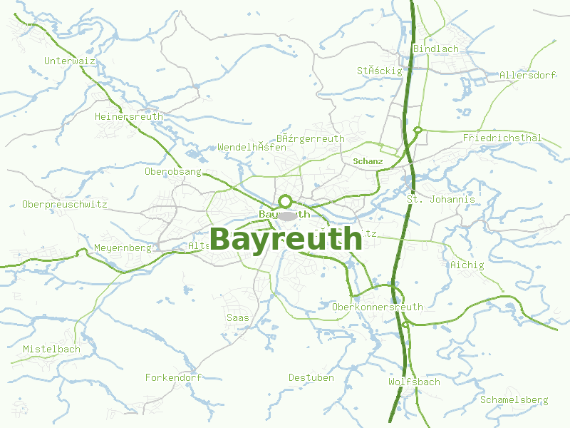 Karte von Bayreuth