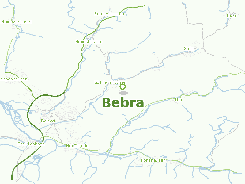 Karte von Bebra