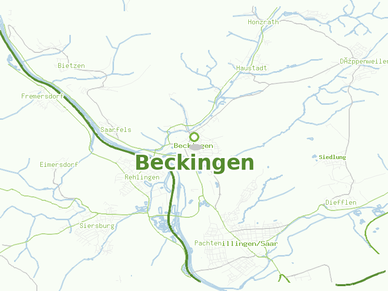 Karte von Beckingen