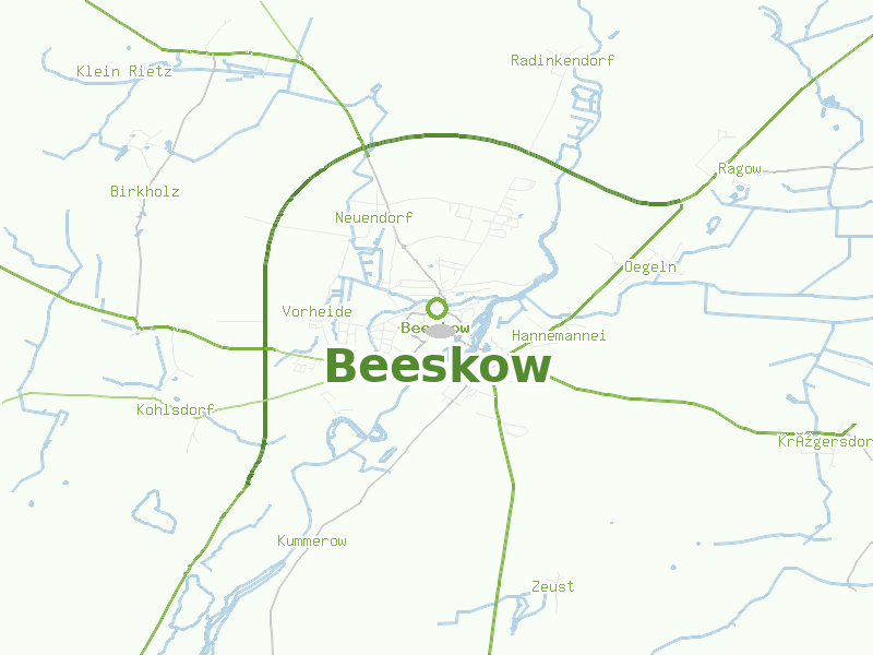 Karte von Beeskow