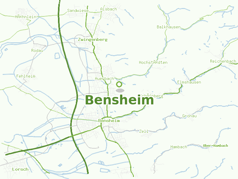 Karte von Bensheim