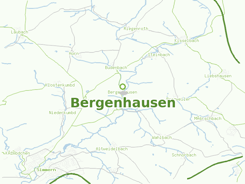 Karte von Bergenhausen