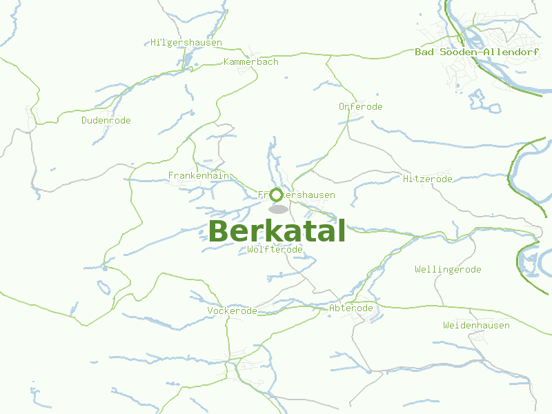 Karte von Berkatal