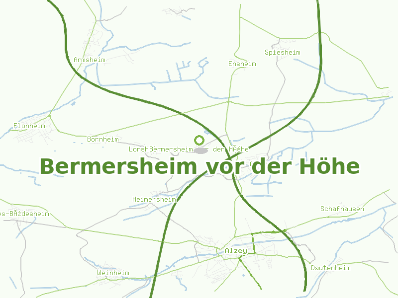 Karte von Bermersheim vor der Höhe
