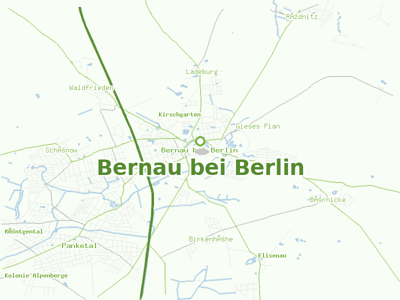 Karte von Bernau bei Berlin