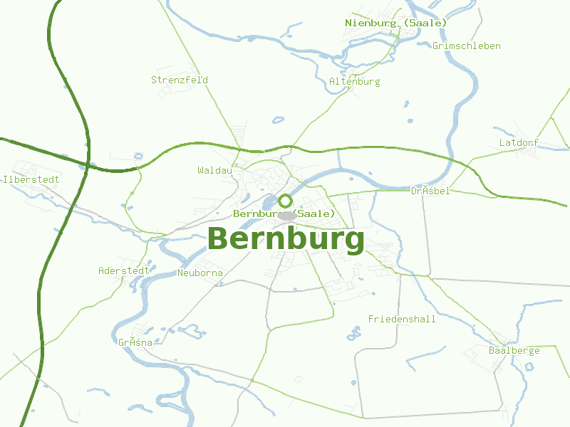 Karte von Bernburg