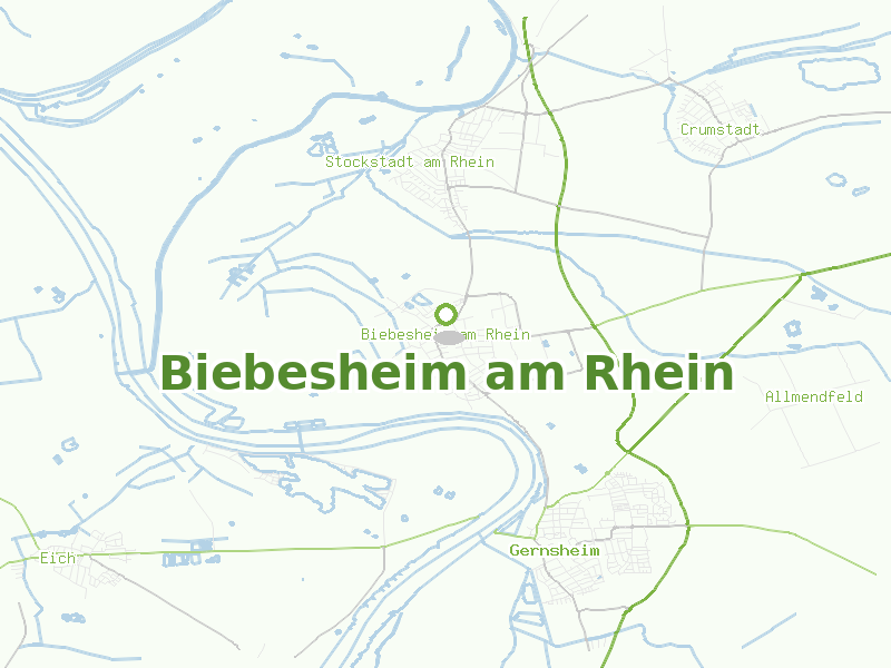 Karte von Biebesheim am Rhein