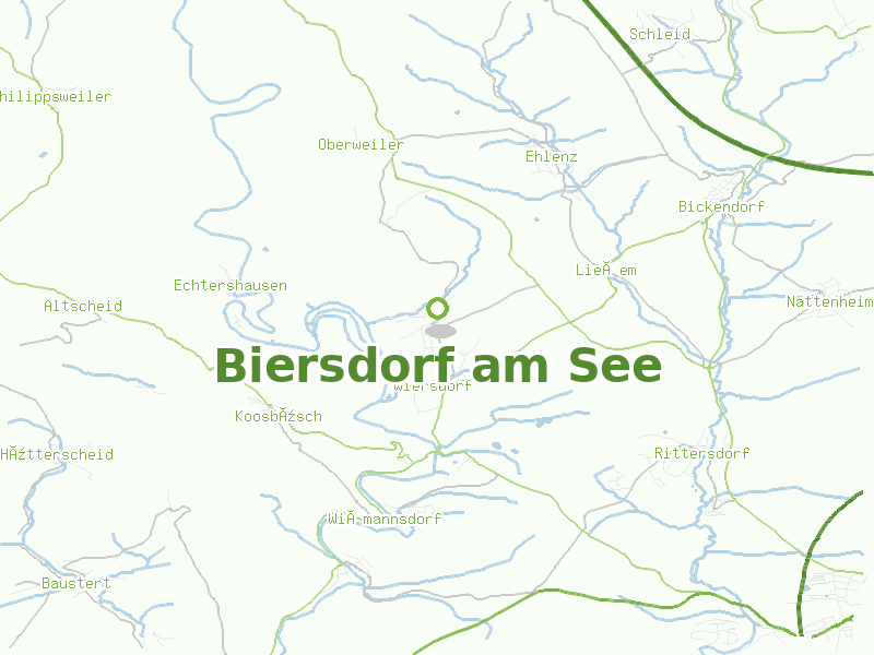 Karte von Biersdorf am See