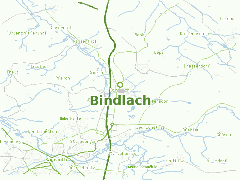 Karte von Bindlach