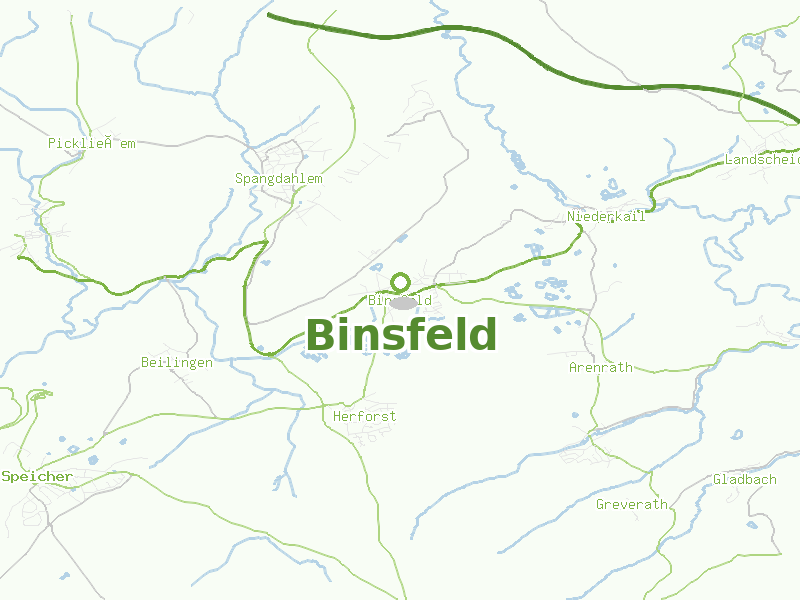 Karte von Binsfeld