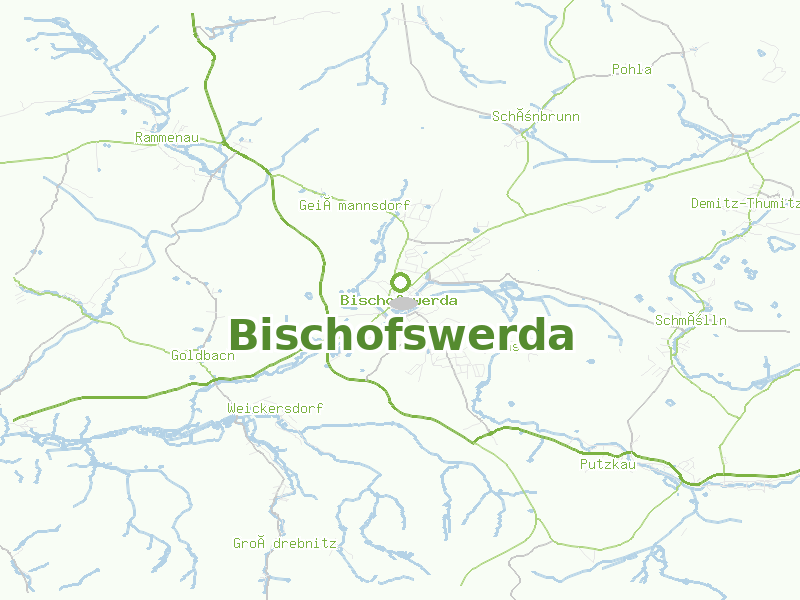Karte von Bischofswerda