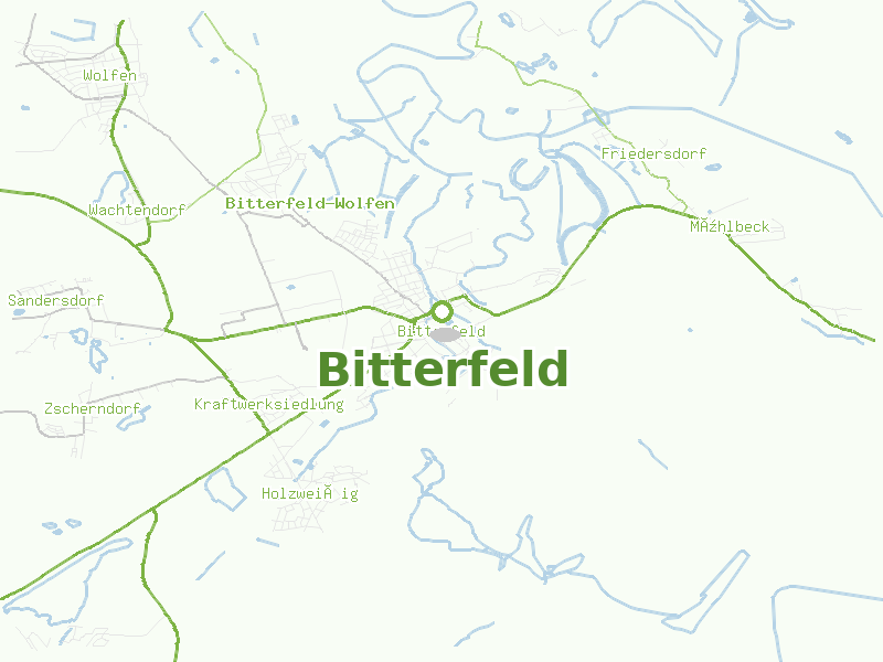 Karte von Bitterfeld